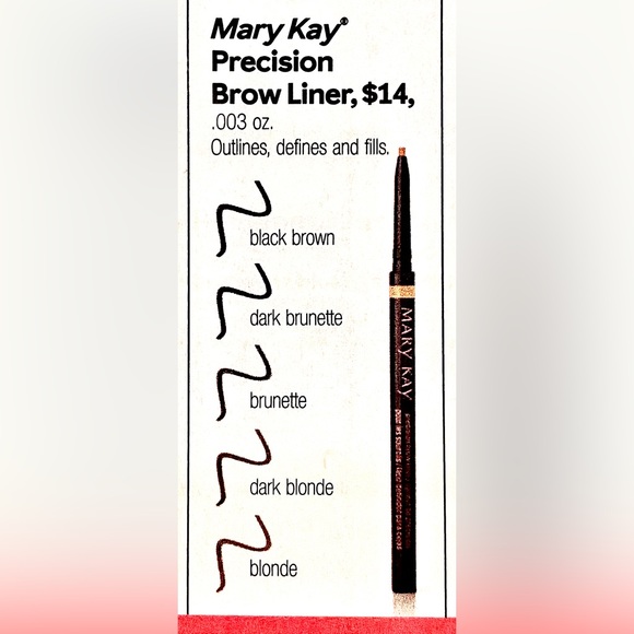 MK17.   NIB. MARY KAY PRECISION BROW LINER BLACK BROWN - Picture 1 of 4